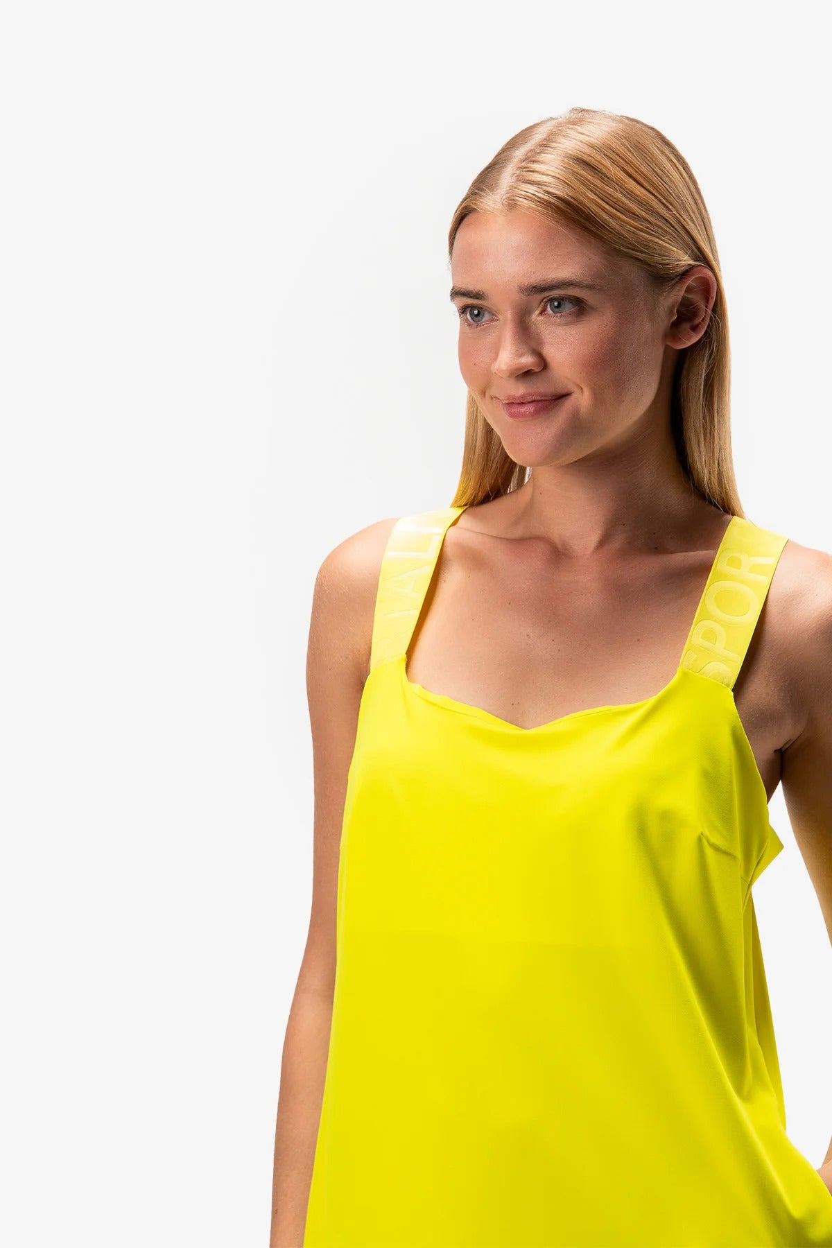 Sleeveless Dress with Round Neckline