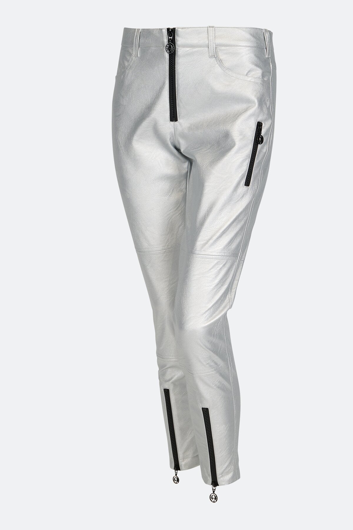 Silver Trousers with Zipper