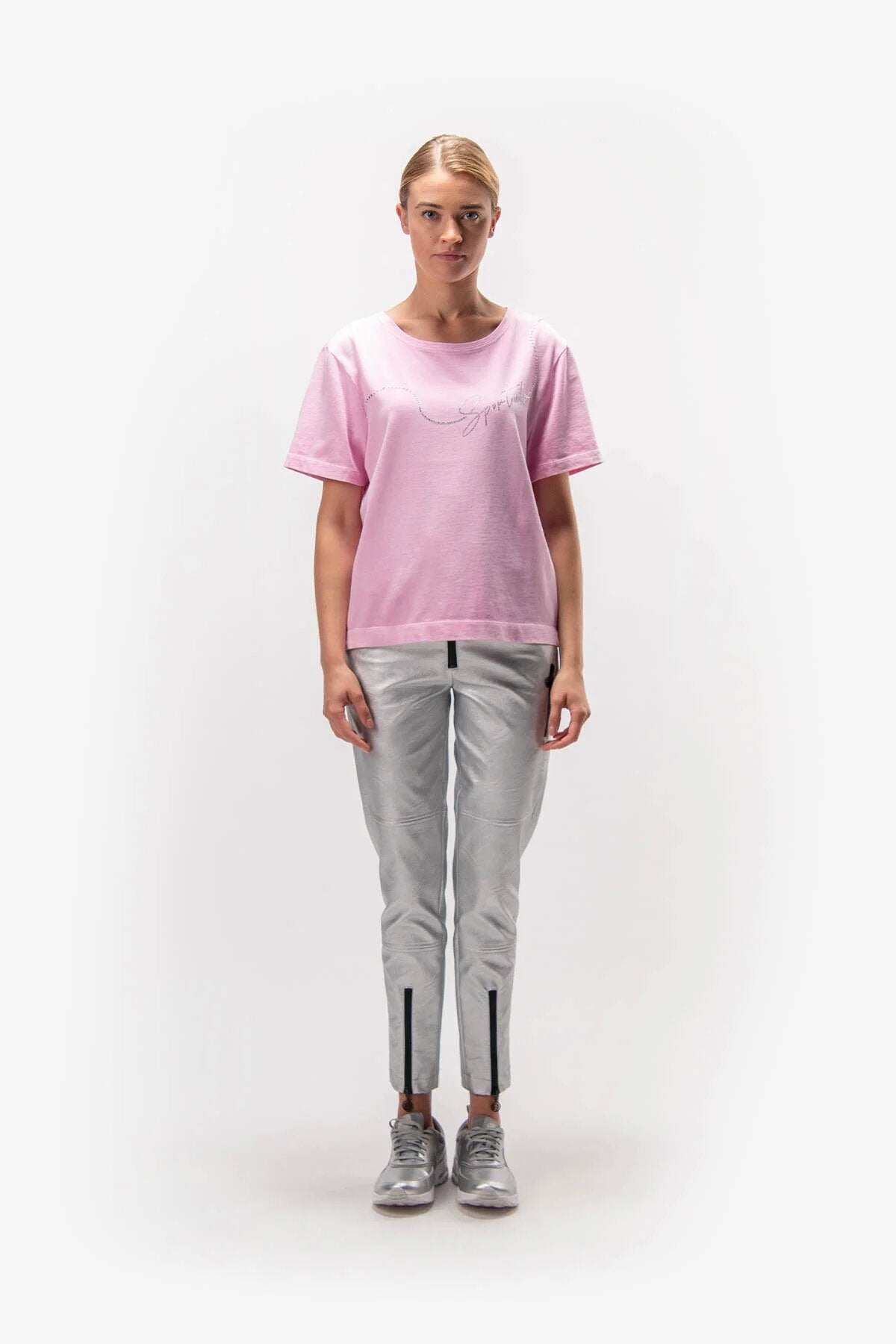 Silver Trousers with Zipper