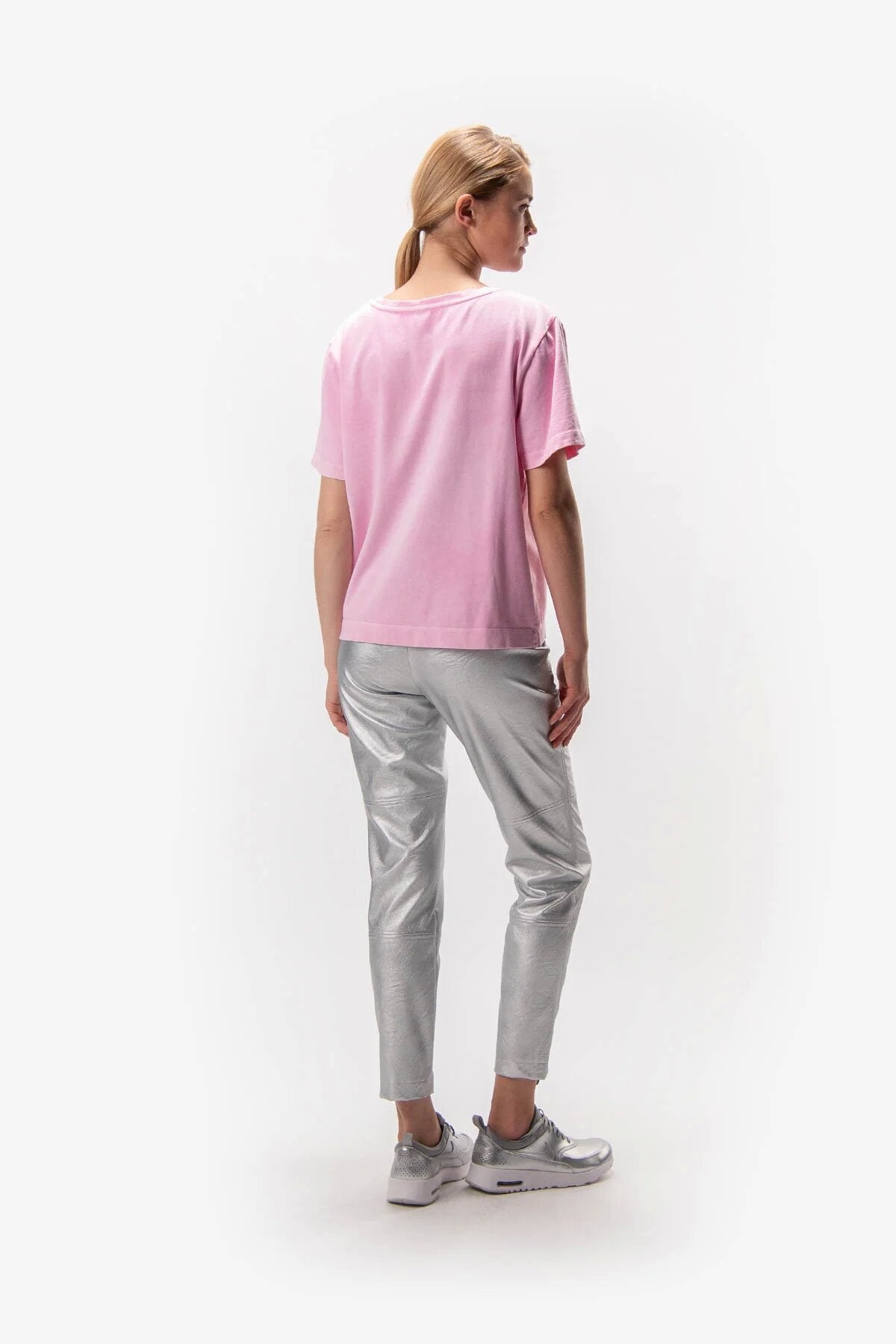 Silver Trousers with Zipper