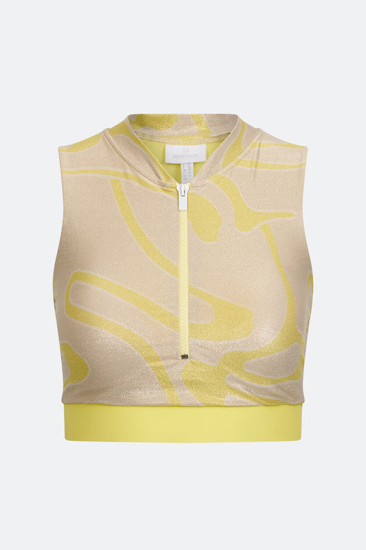 拉鏈印花C杯比基尼上衣