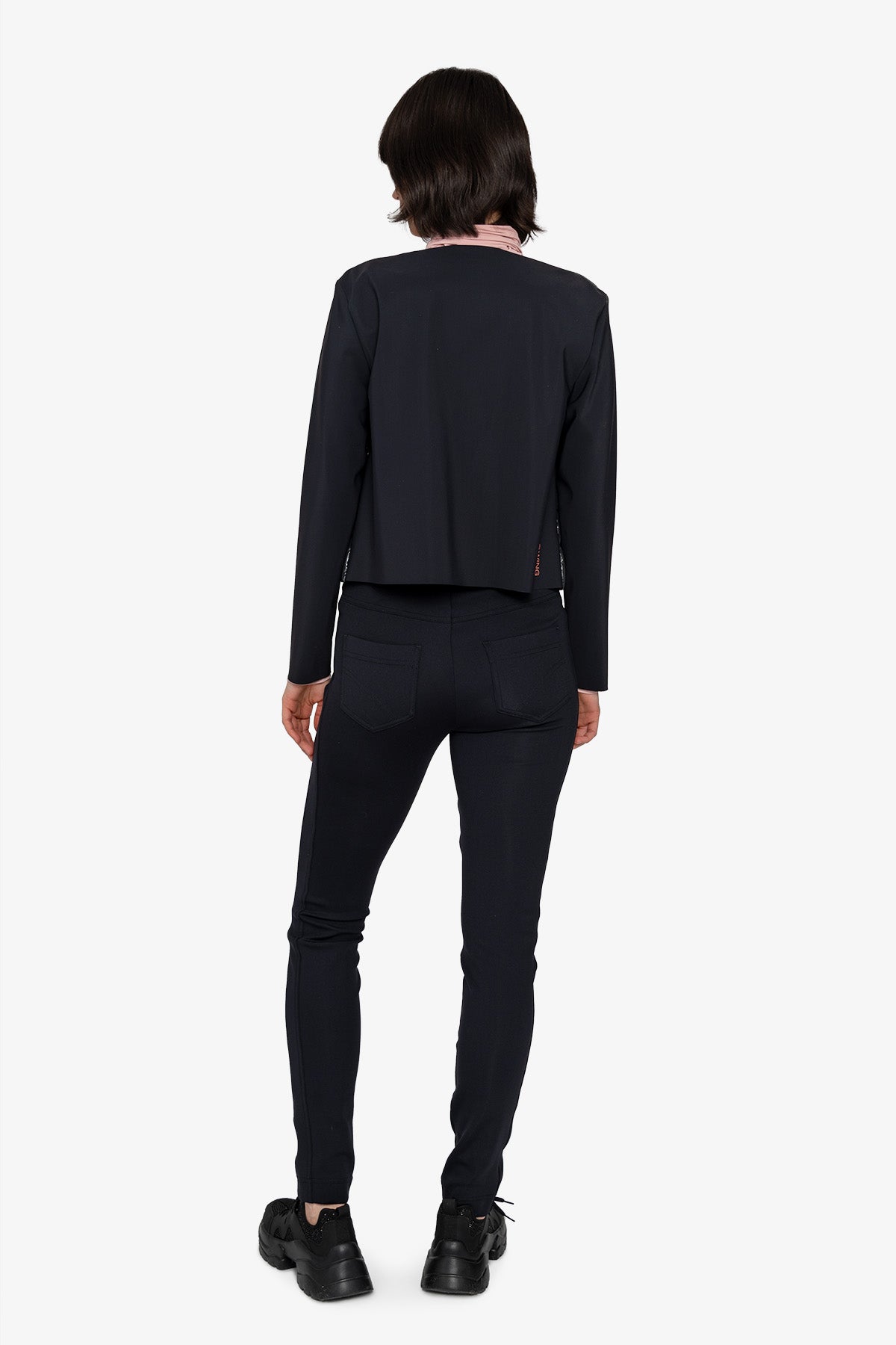 Jacket with round neckline