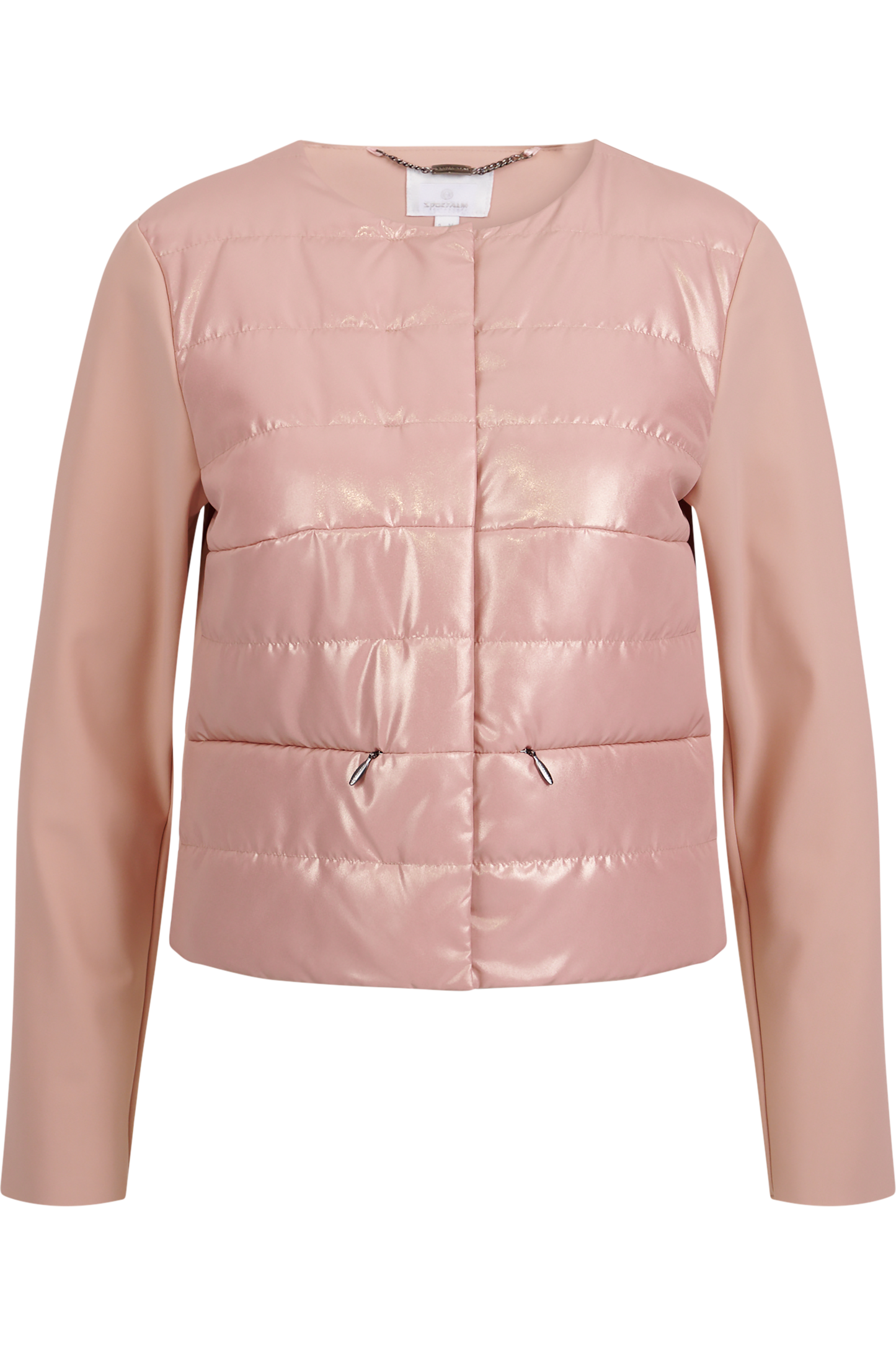 Jacket with round neckline