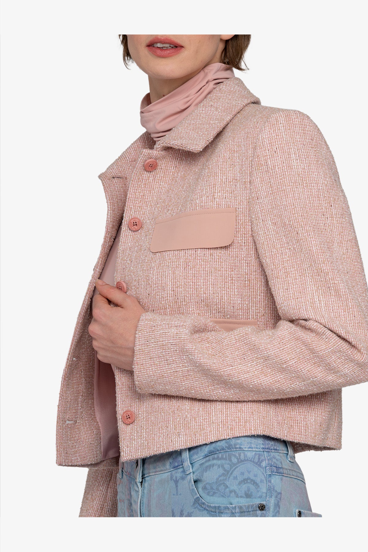 翻盖口袋短夹克