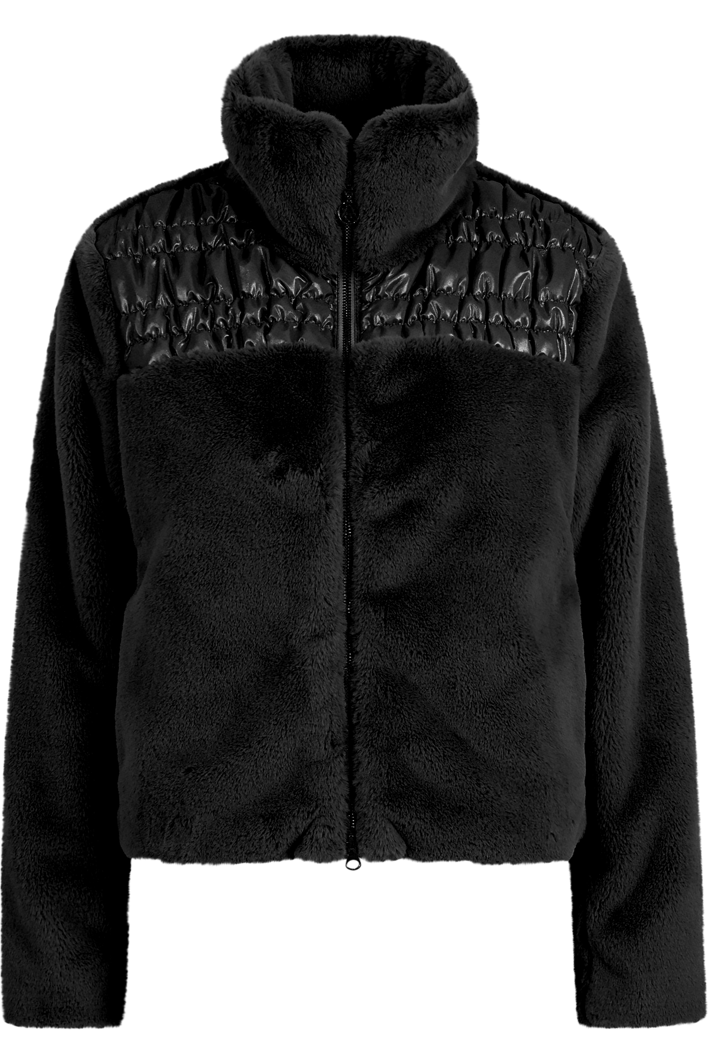 Plush Jacket with Turn-down Collar