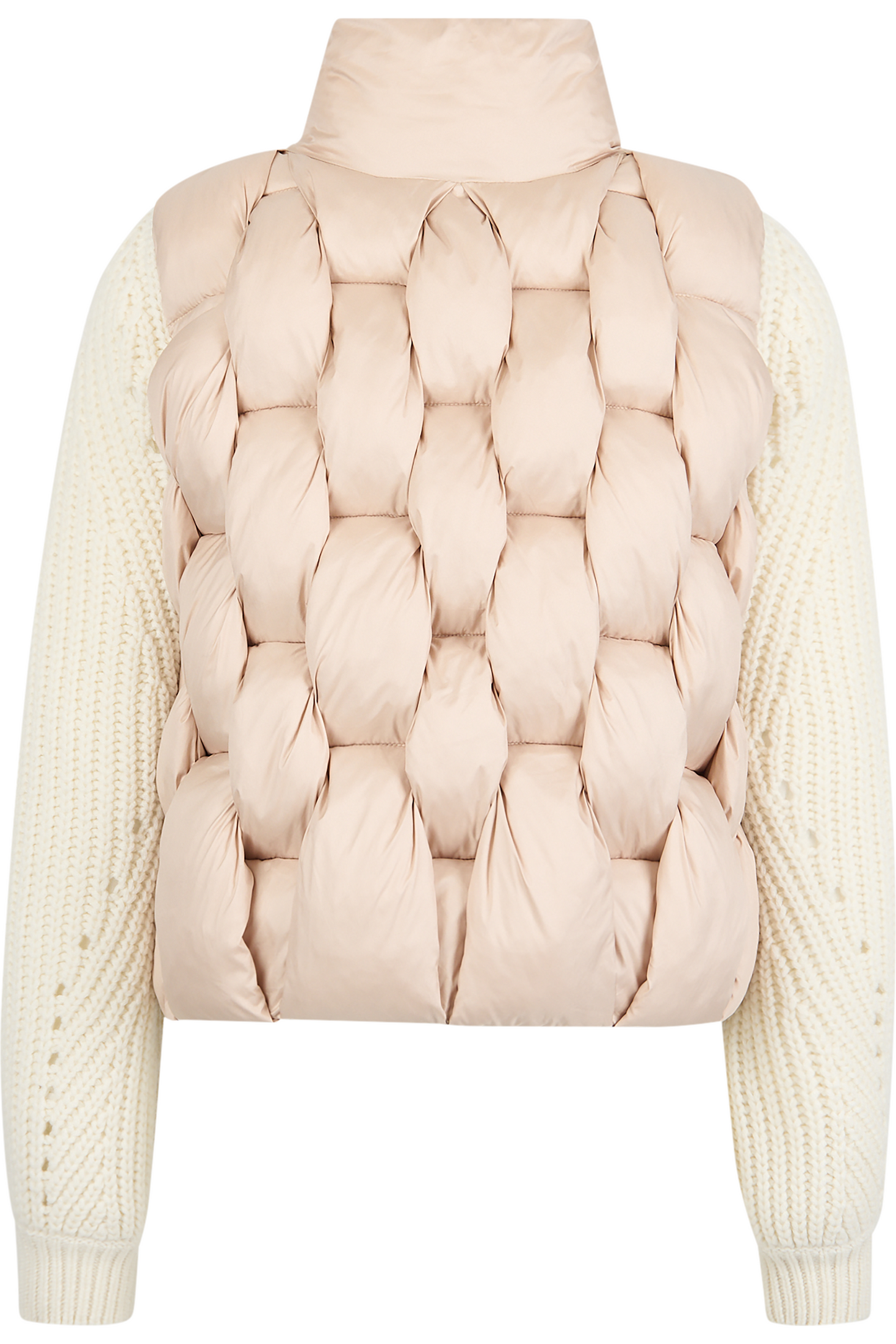 Jacket with Knitted Sleeves