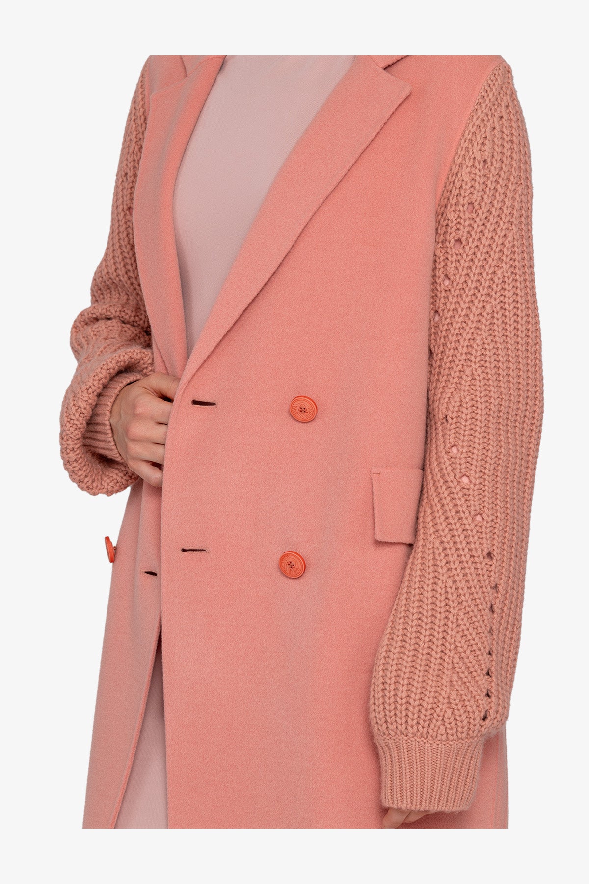 Wool Coat with Lapel Collar