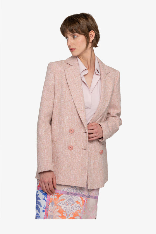 Blazer with Lapel Collar