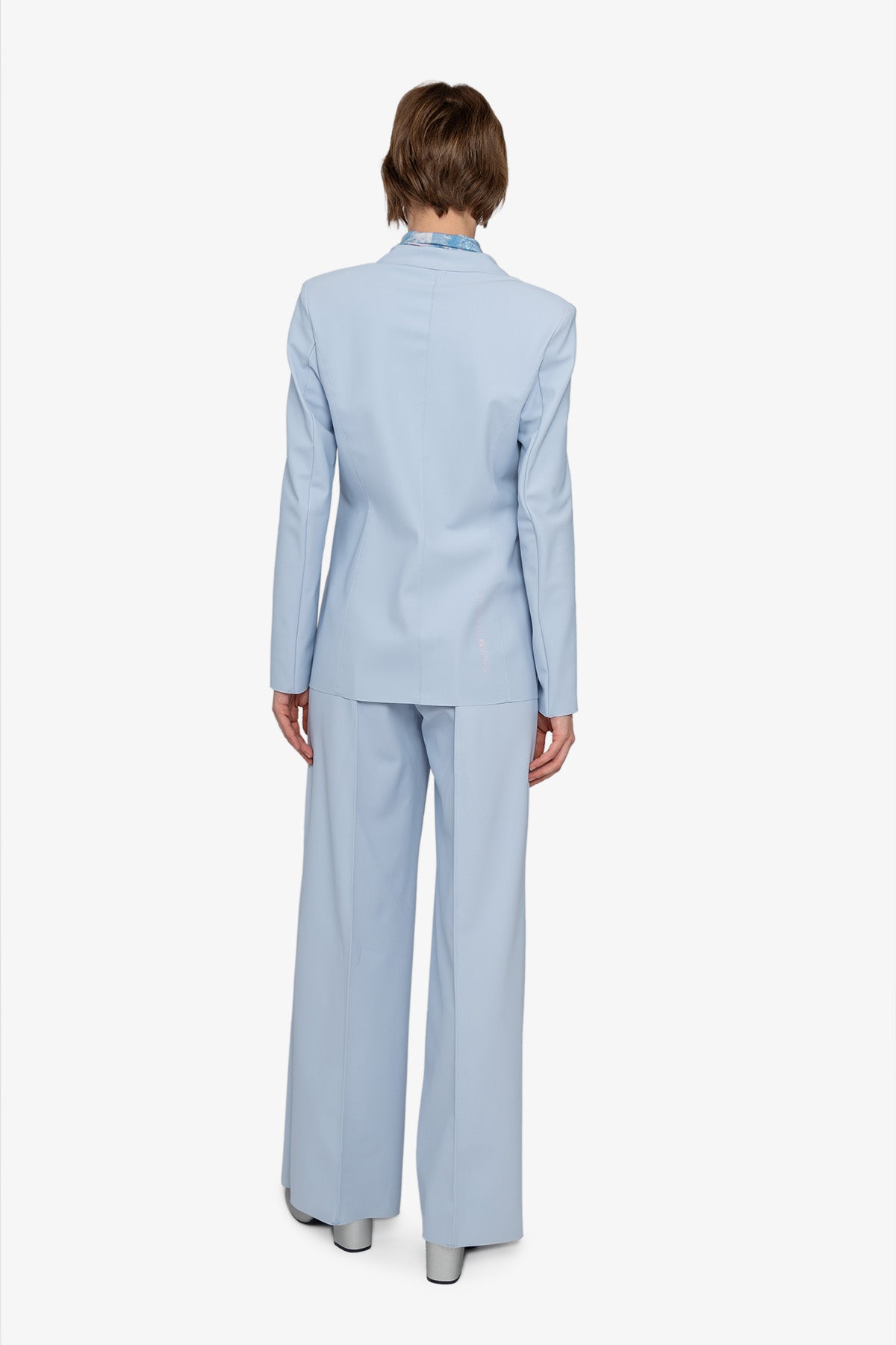 Long Blazer with Lapel Collar