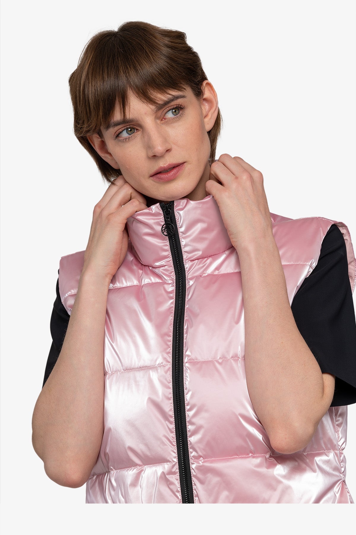 Vest with Stand-up Collar