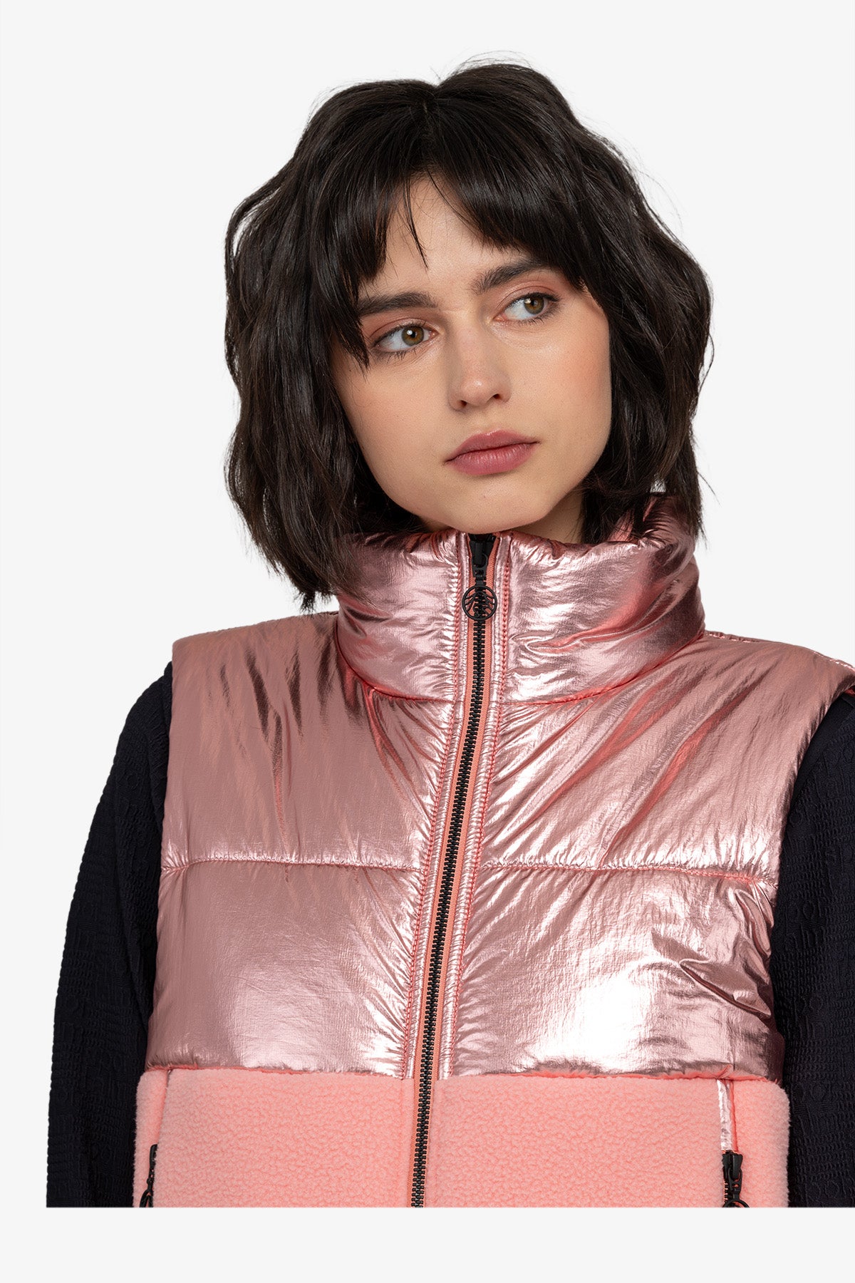 Vest with Stand-up Collar