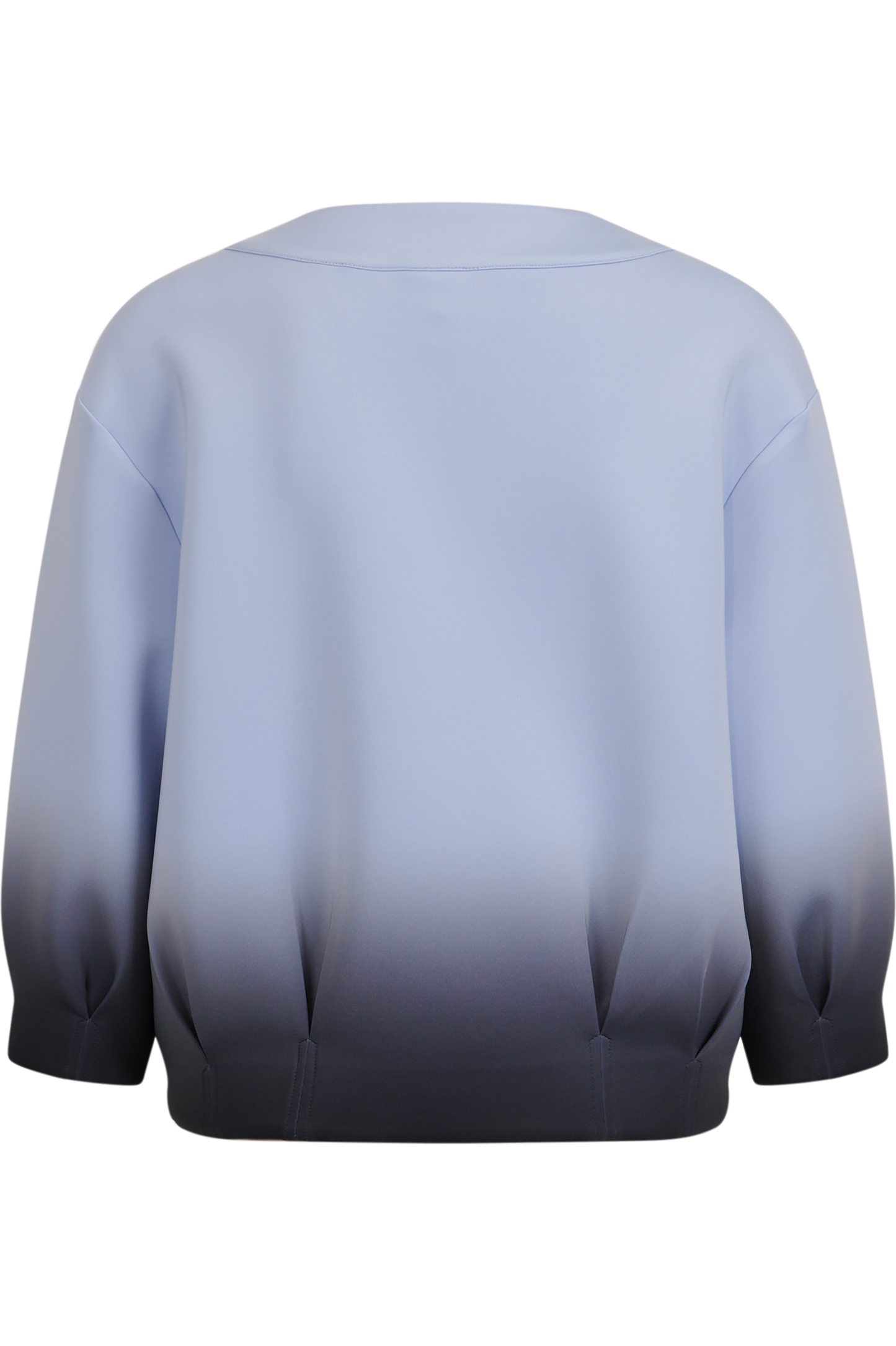 Logo刺绣V领渐变色毛衣