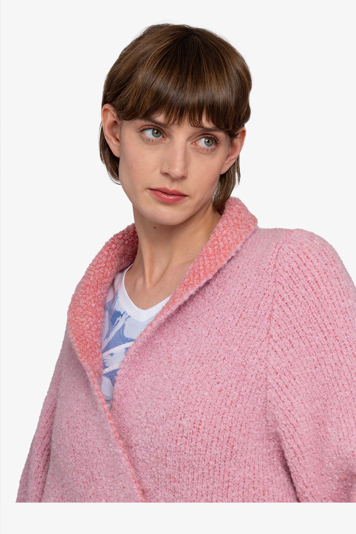 Knitted Coat with Tie Belt