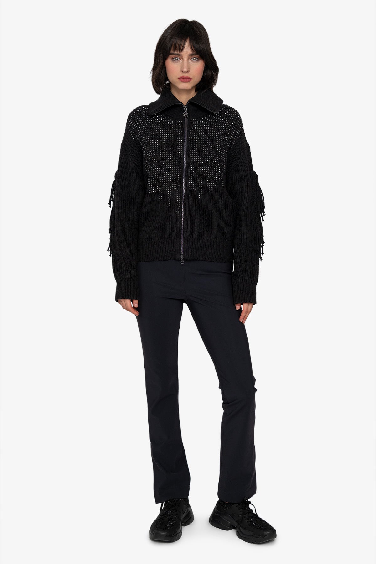 Cardigan with Stand-up Collar