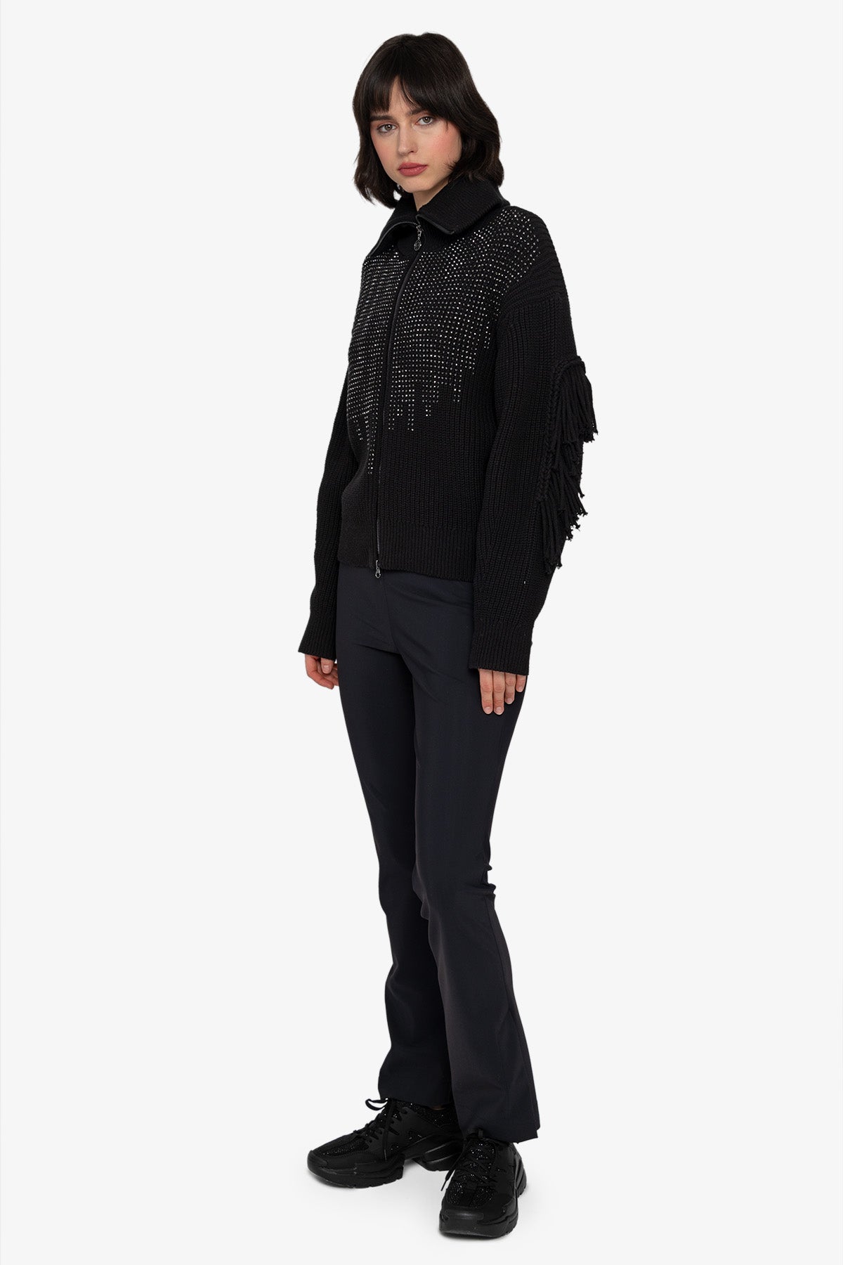 Cardigan with Stand-up Collar