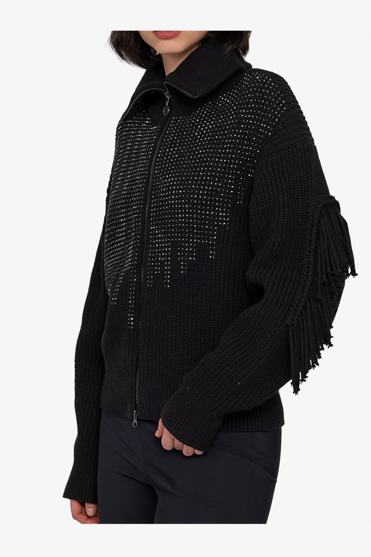 Cardigan with Stand-up Collar