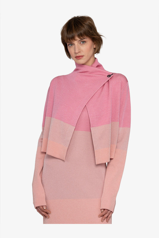 Cardigan with Stand-up Collar