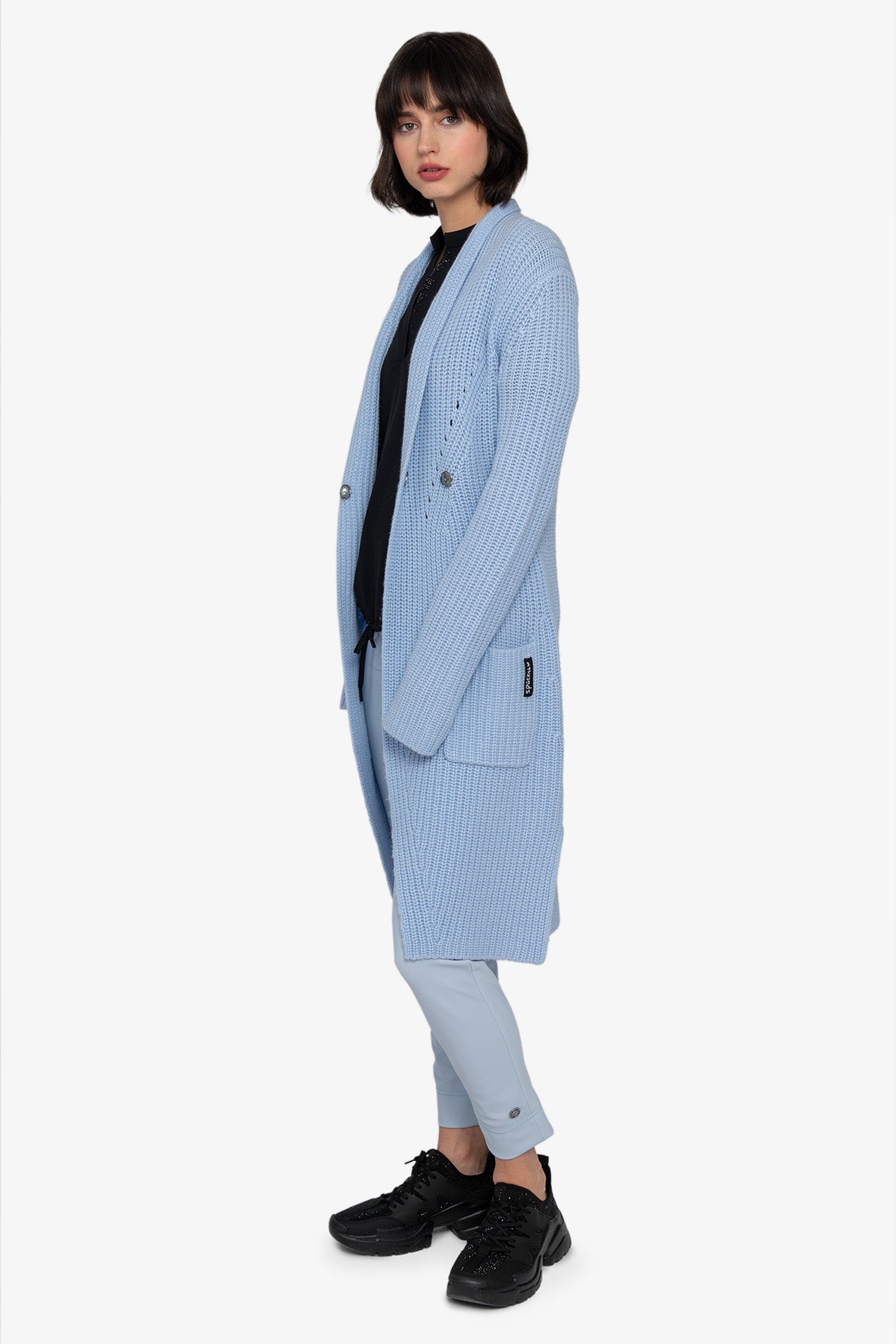 Knitted Coat with Shawl Collar