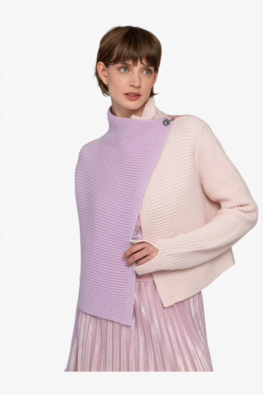 Cardigan with Stand-up Collar