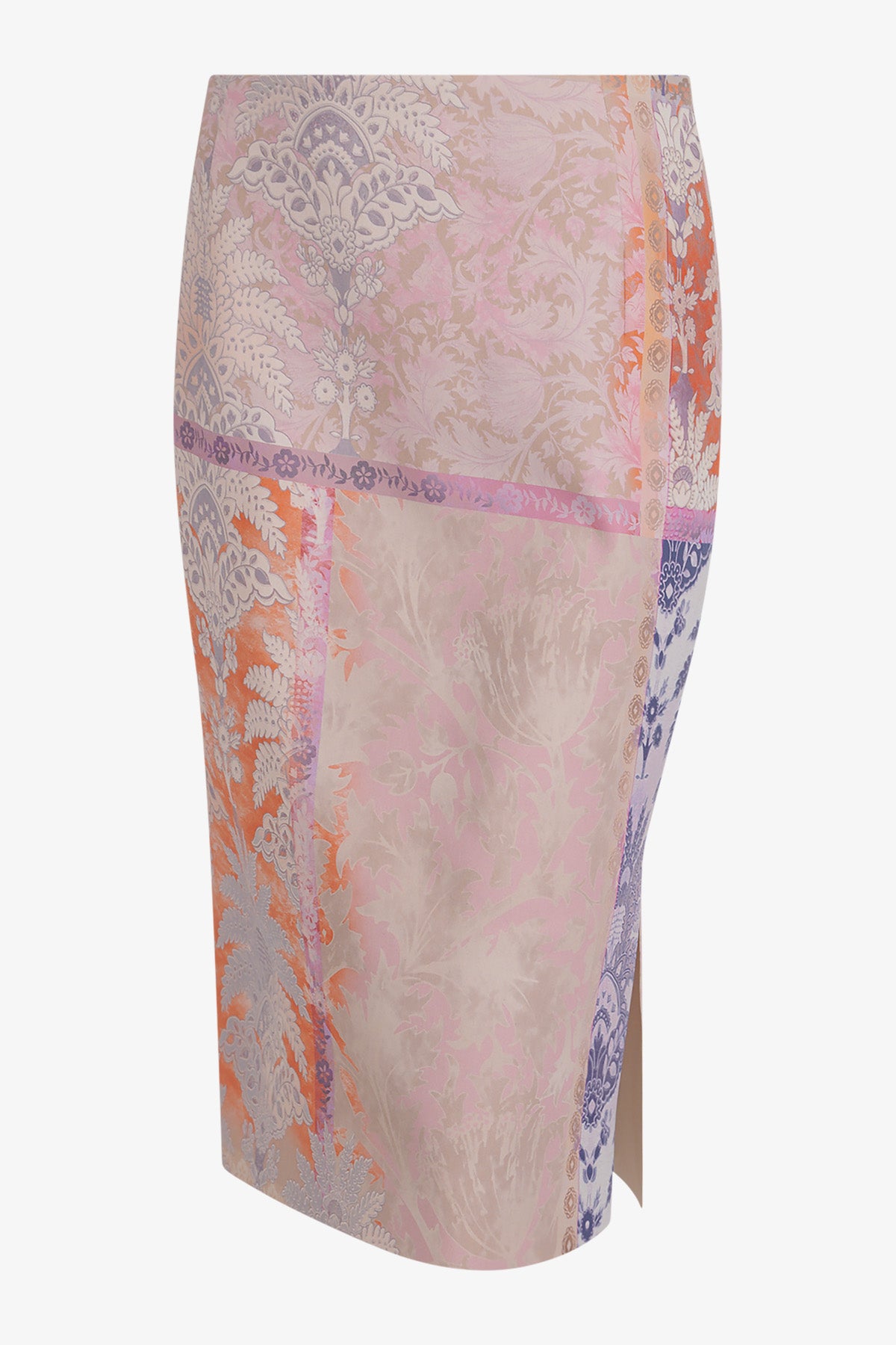 側開衩印花半身裙