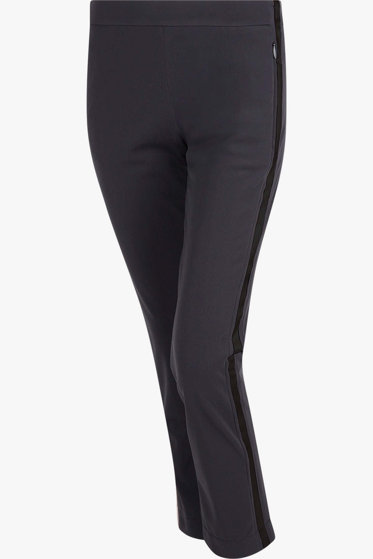 侧饰边修身长裤