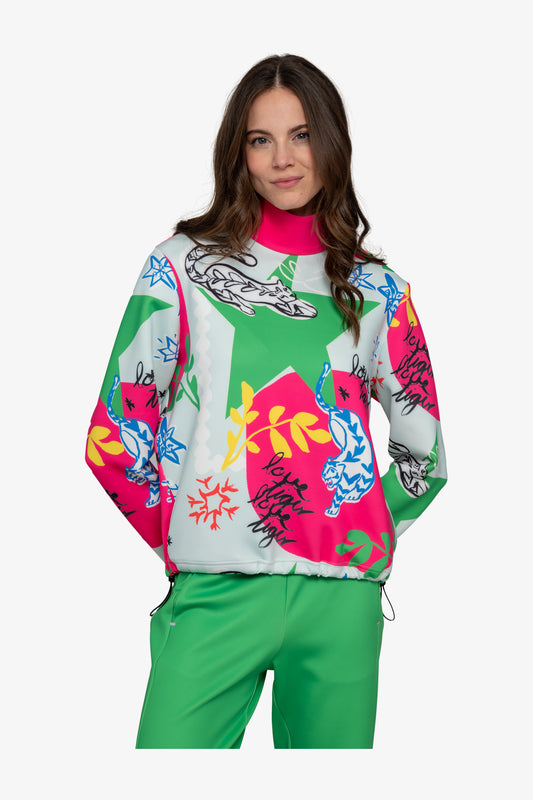 Sweater with Stand-up Collar