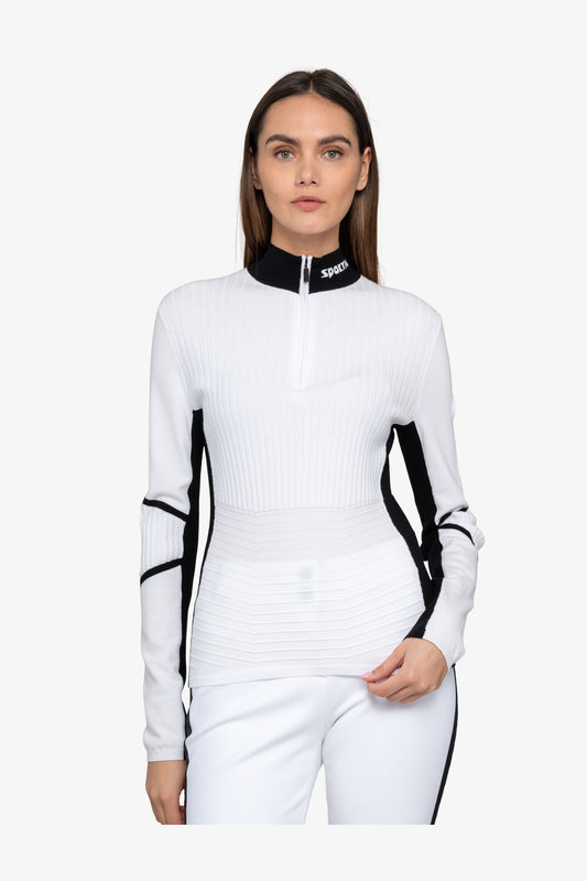 Pullover with Contrasting Stripes