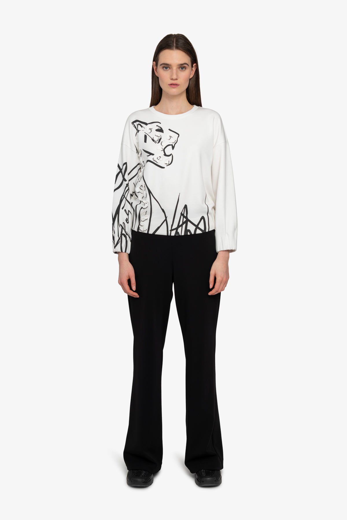 亮片貼布繡動物圖案休閒衛衣