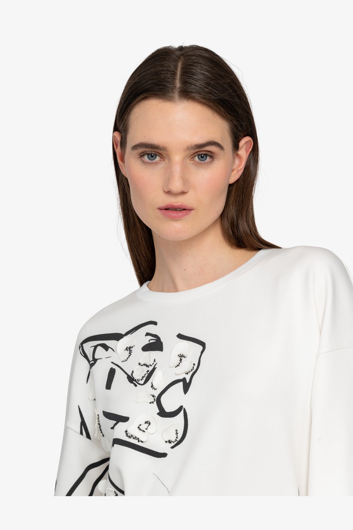 亮片貼布繡動物圖案休閒衛衣