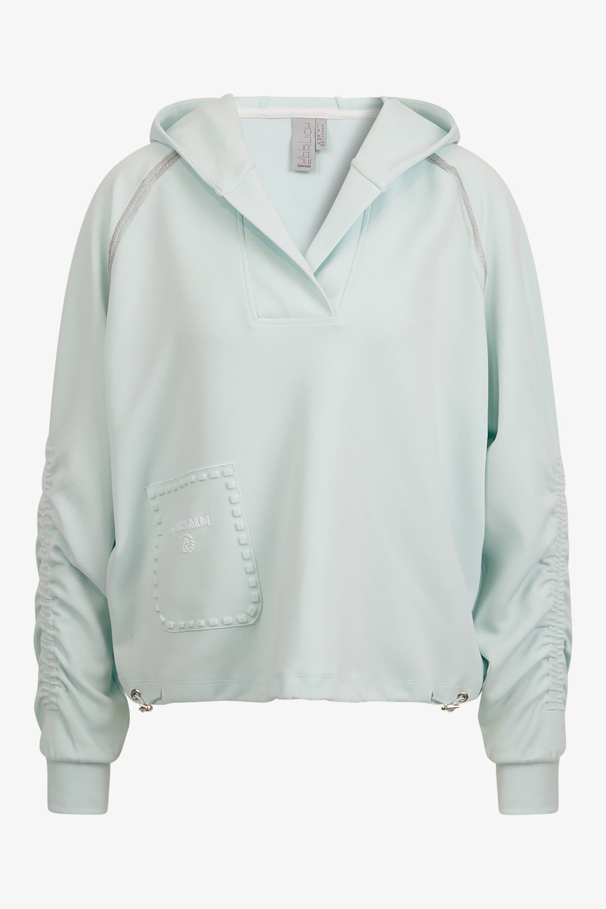 缩褶衣袖连帽休闲上衣