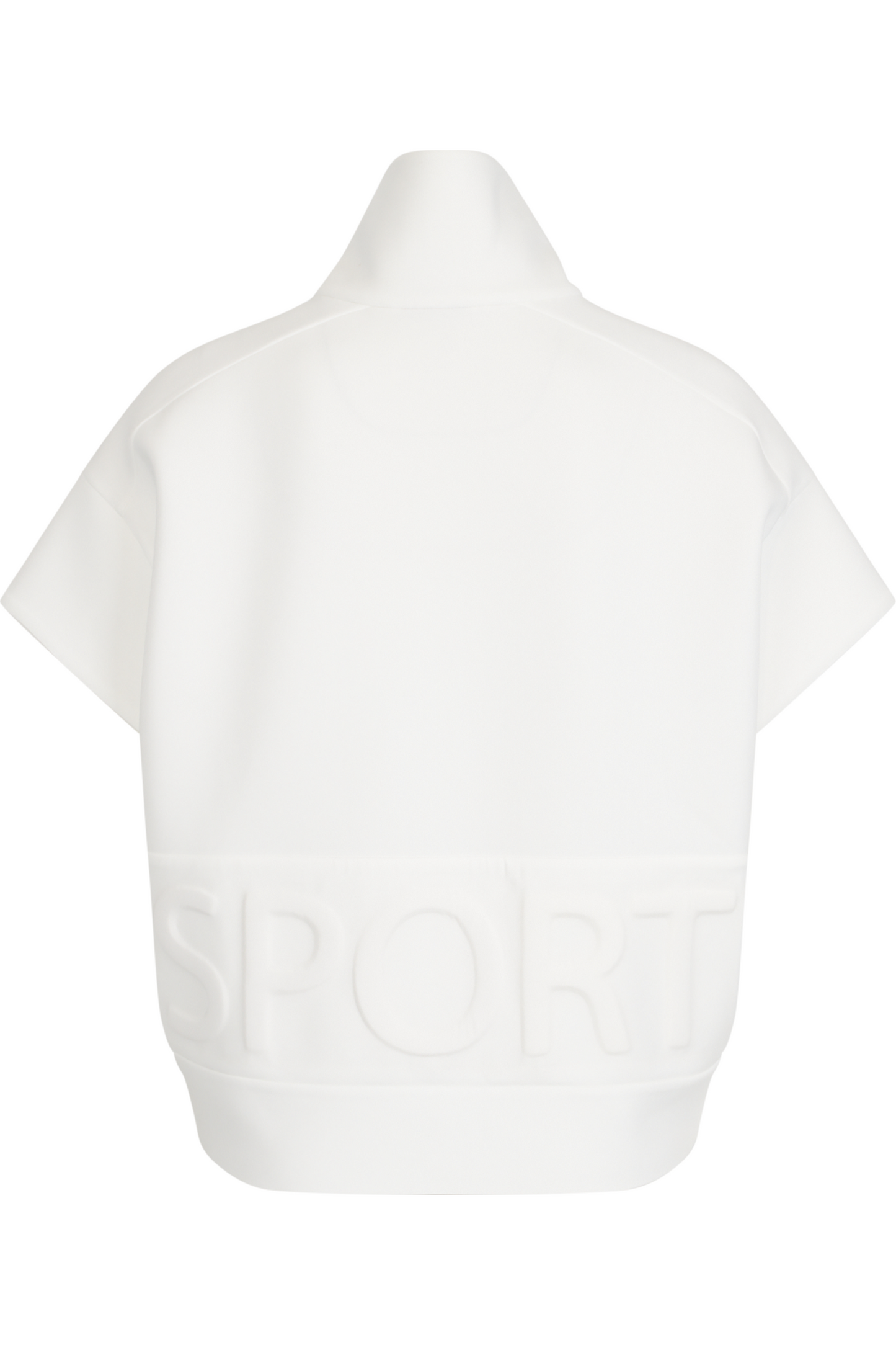 落肩袖立领拉链马甲