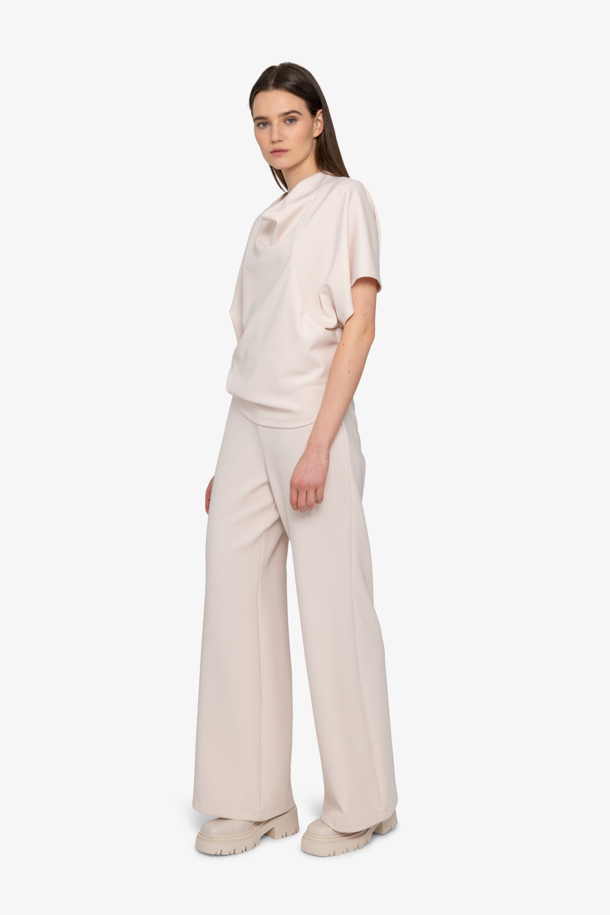 Blouse with Stand-up Collar