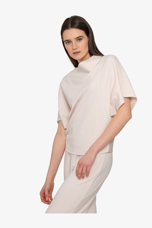 Blouse with Stand-up Collar