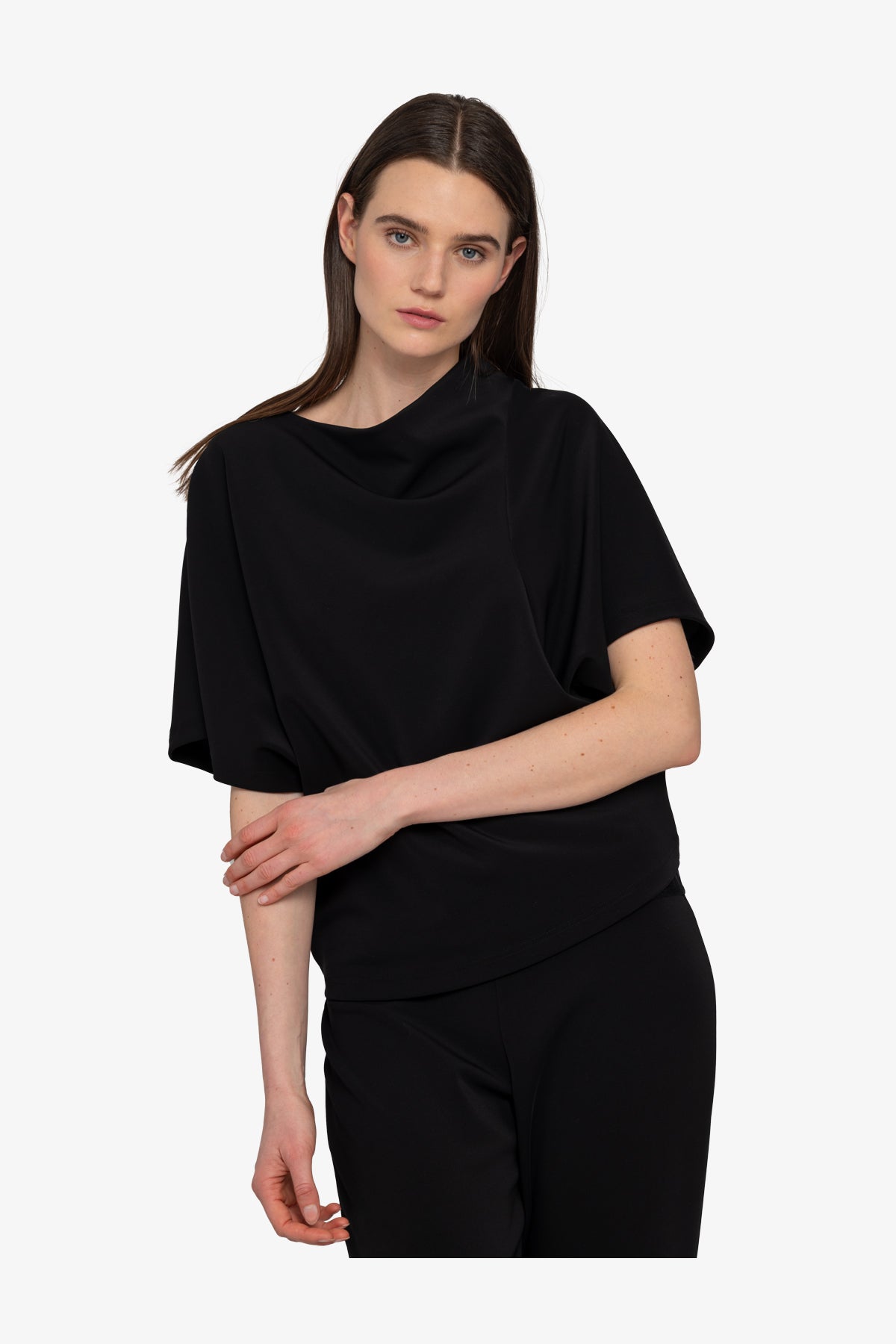 Blouse with Stand-up Collar