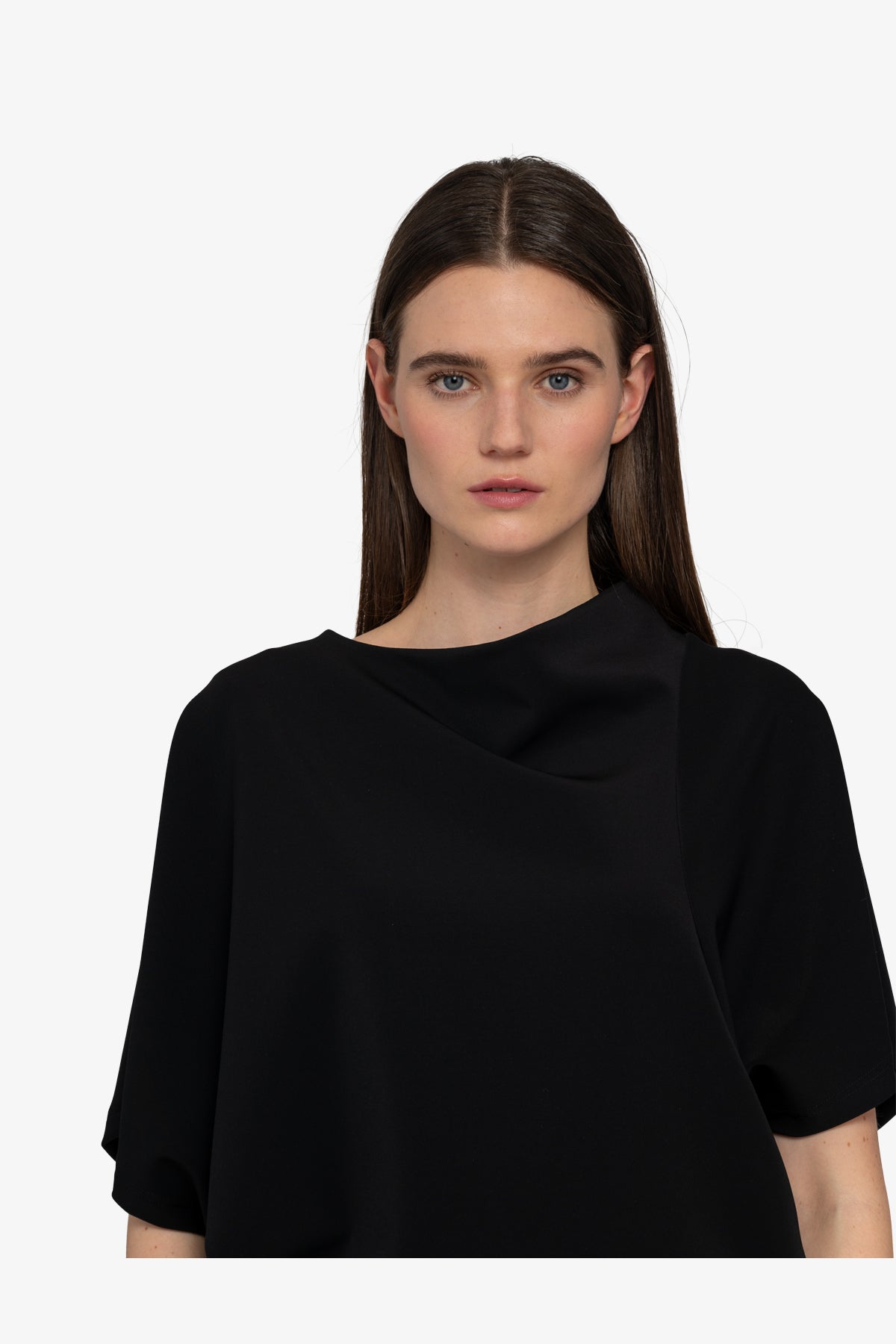 Blouse with Stand-up Collar