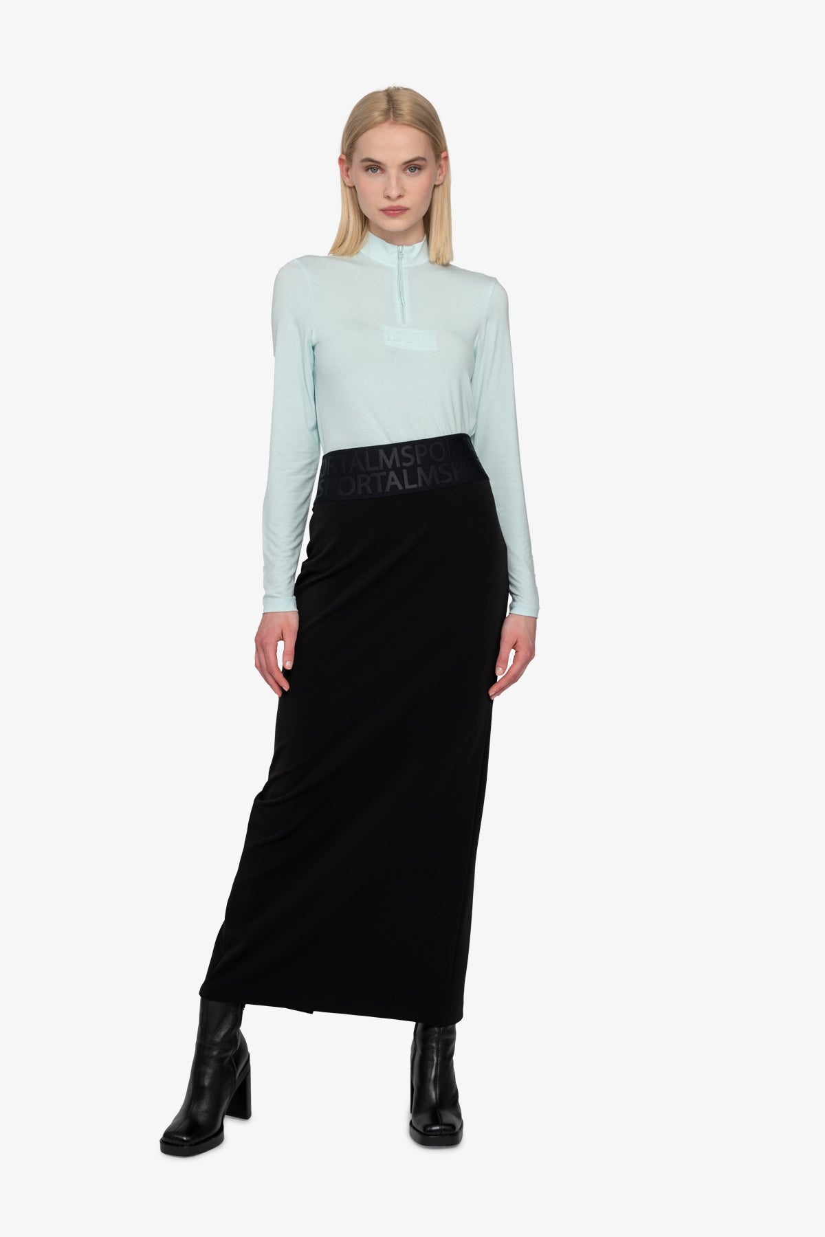 印字鬆緊腰半身裙