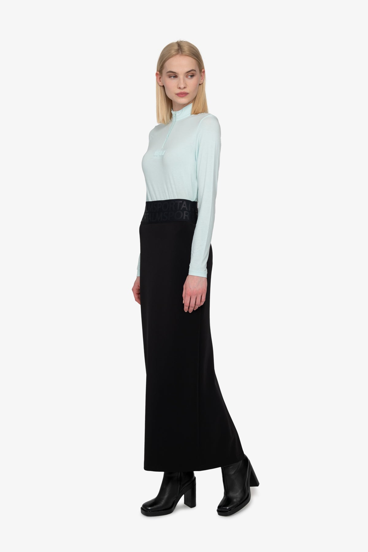 印字鬆緊腰半身裙