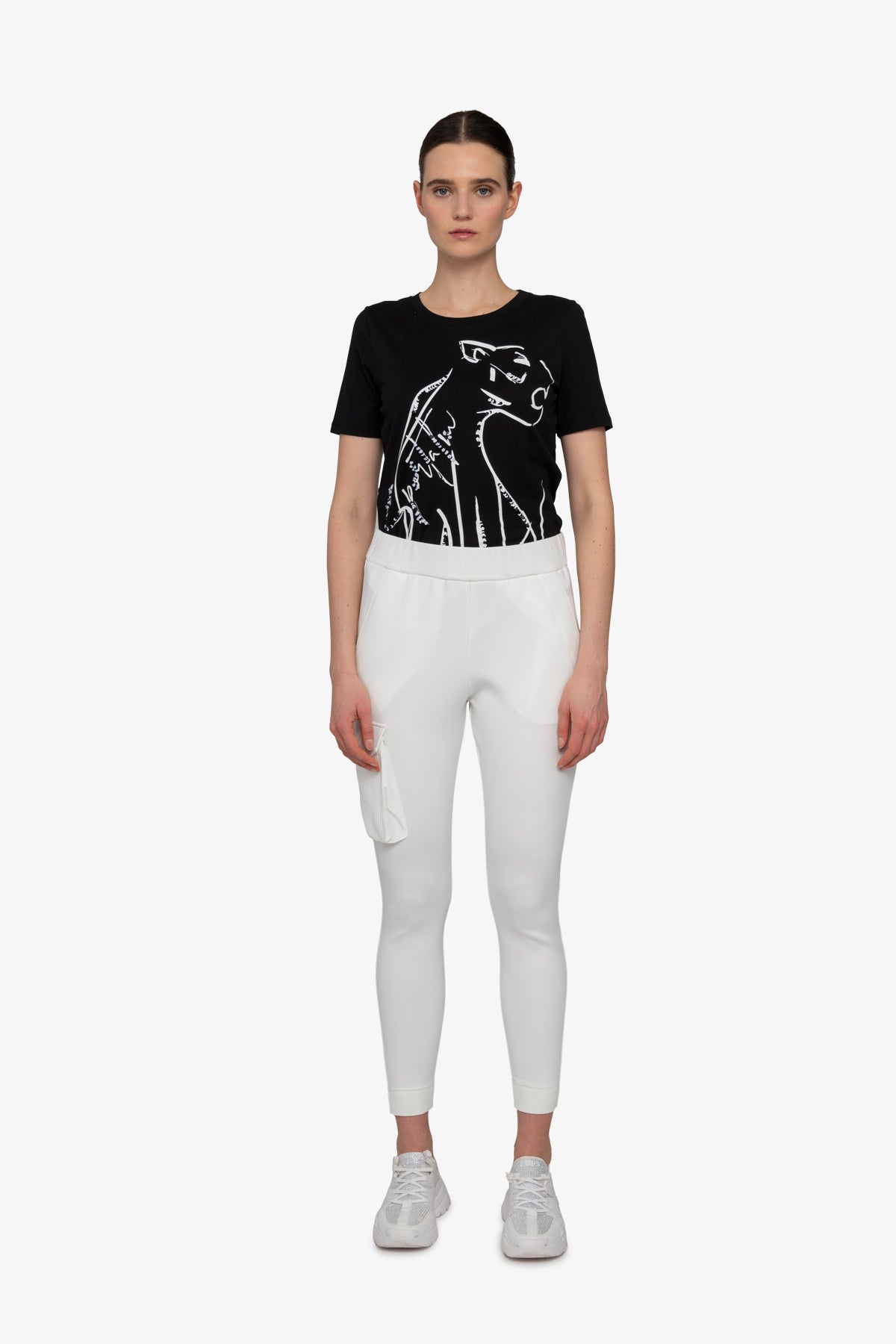 大贴袋松紧腰休闲裤