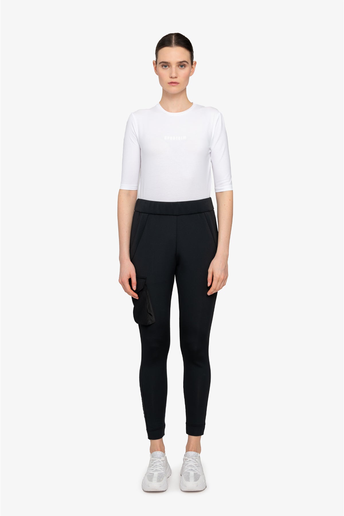 大贴袋松紧腰休闲裤