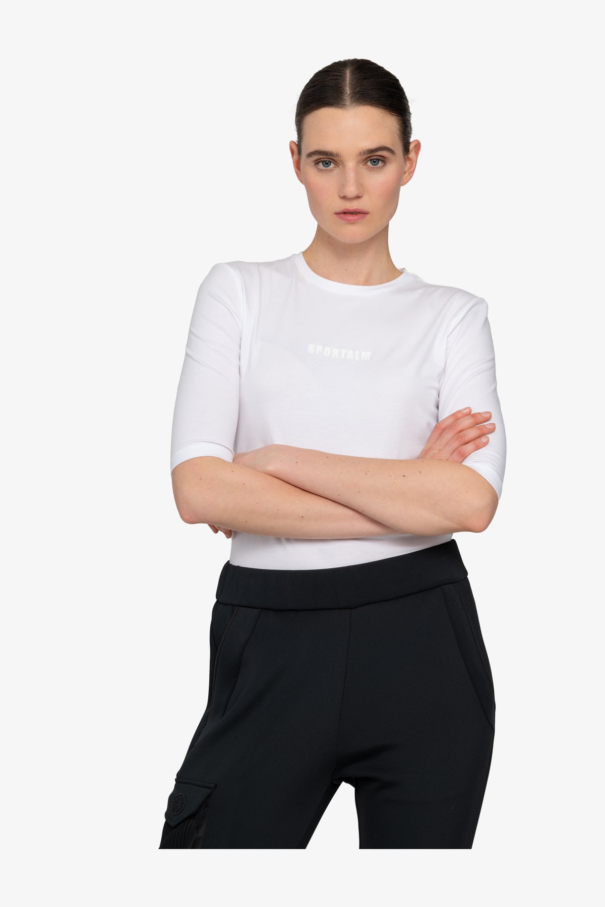 大贴袋松紧腰休闲裤