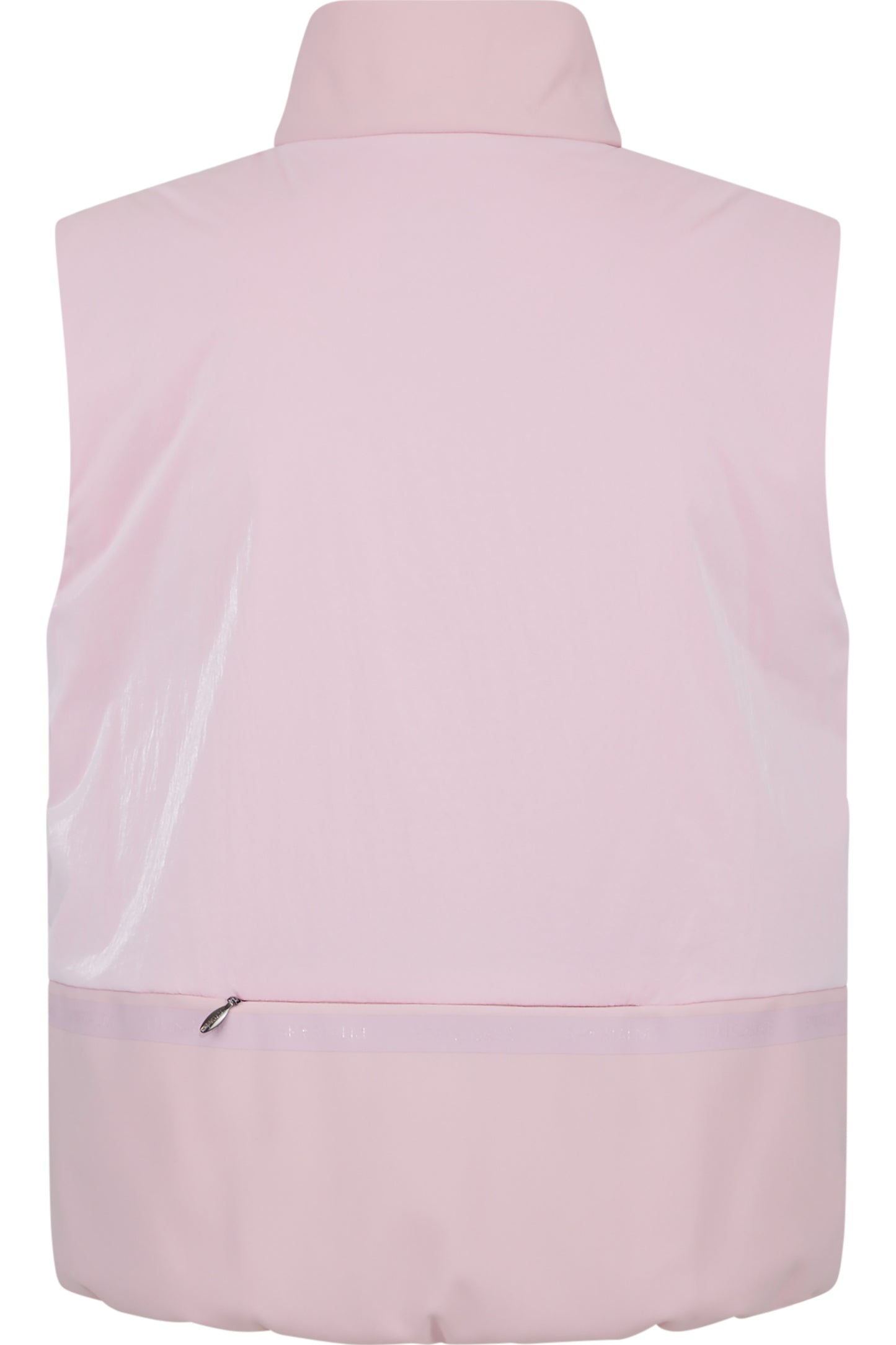 Logo印字立领拉链马甲