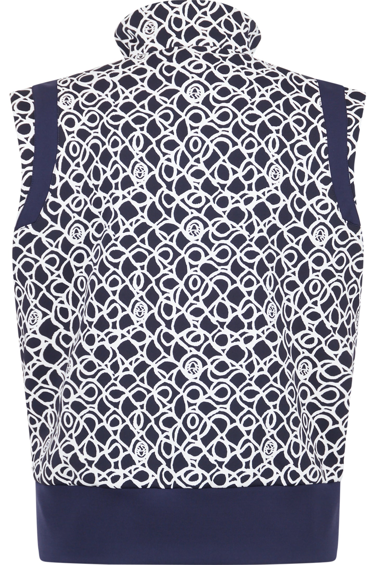 撞色飾邊LOGO印花拉鏈馬甲