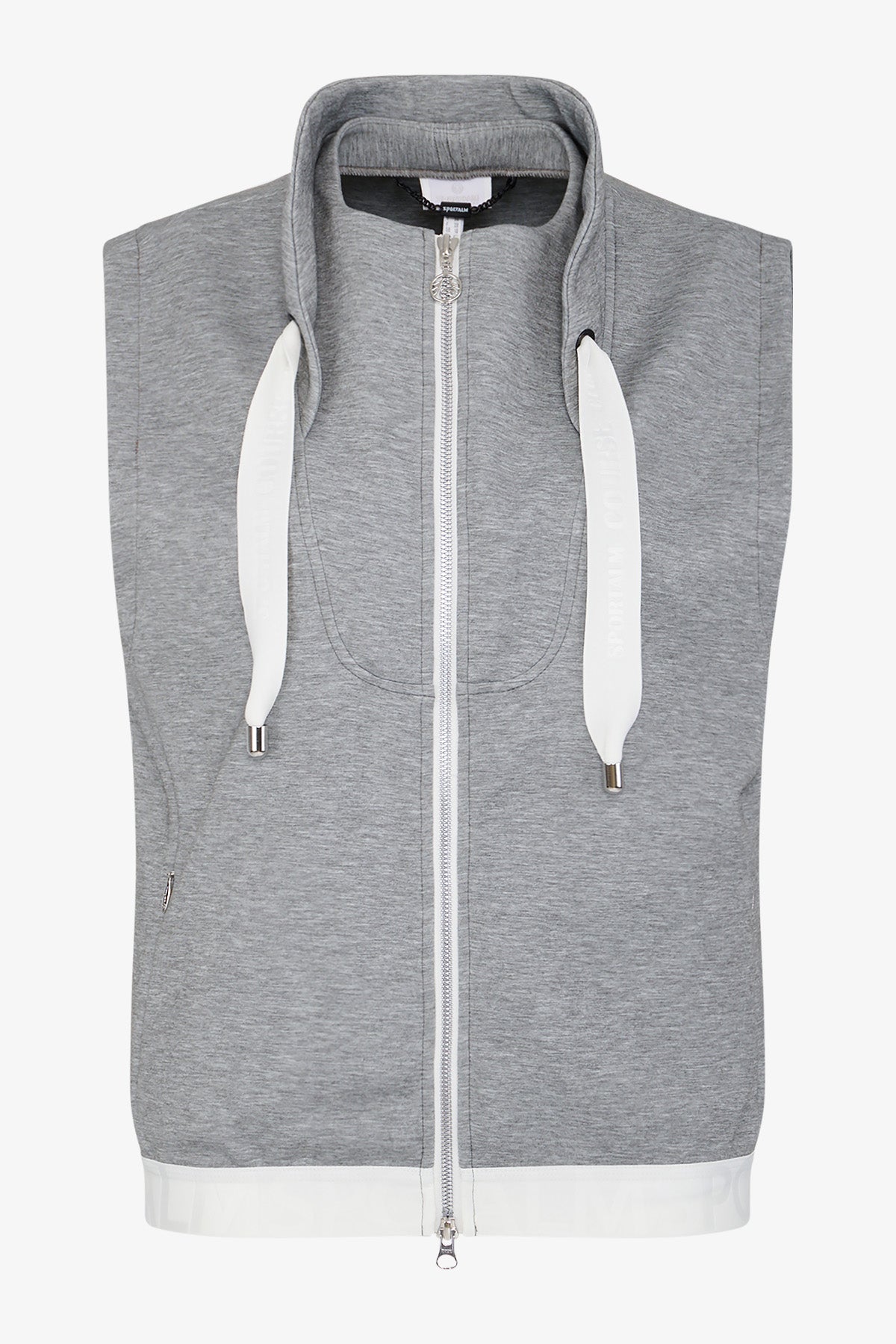 抽繩立領拉鏈馬甲