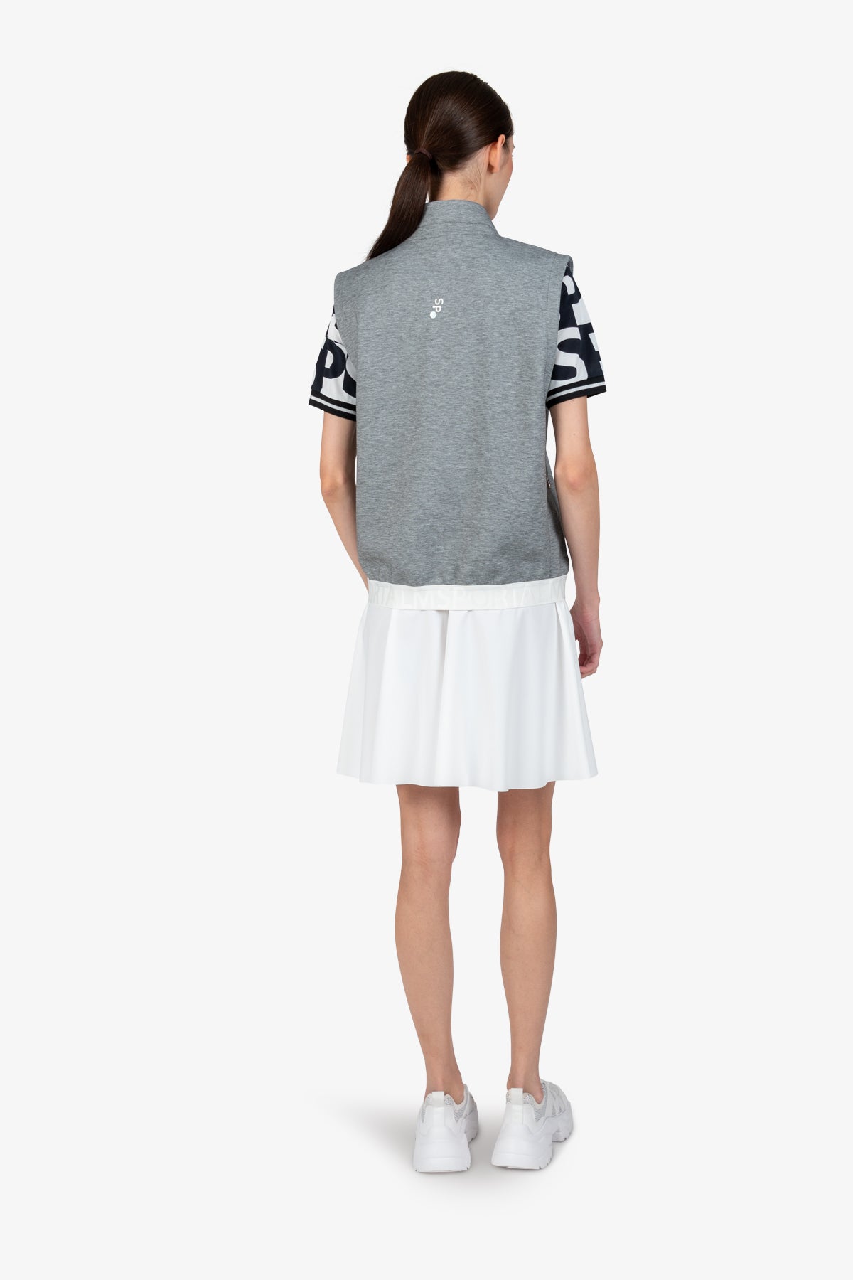 抽繩立領拉鏈馬甲