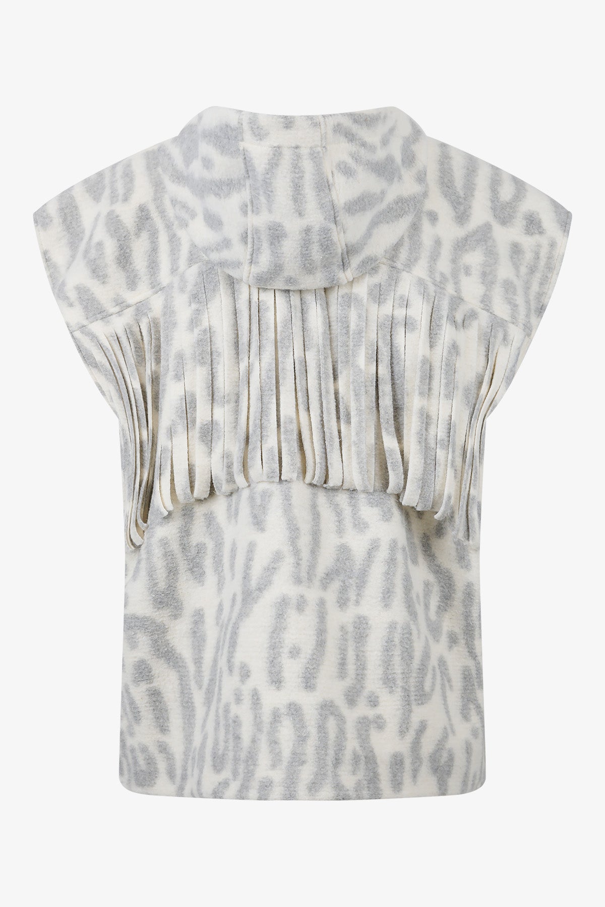 豹紋印花連帽拉鏈馬夾