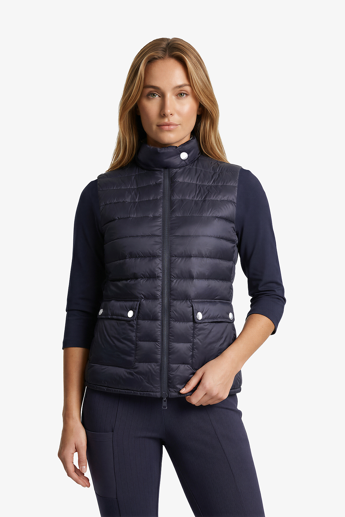 Lightweight Quilted Vest with Reversible Feature
