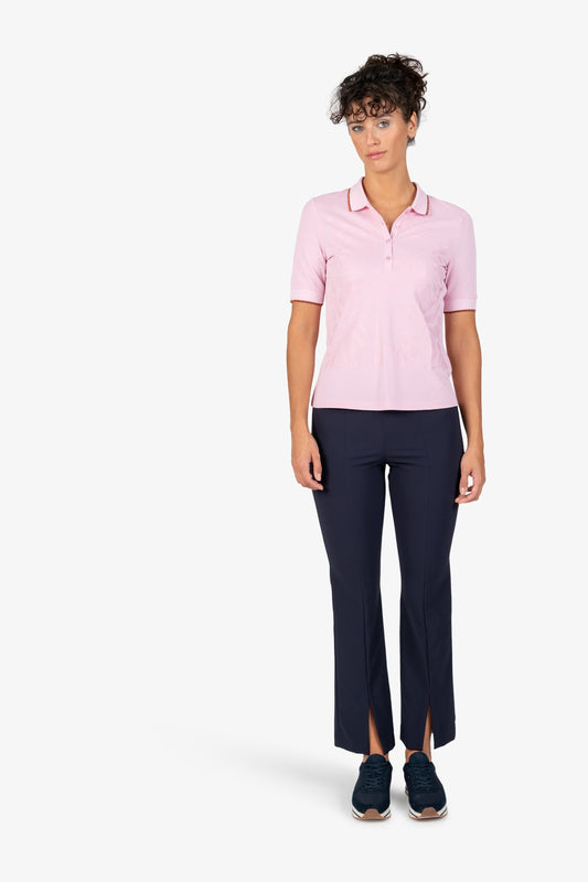 箔印圖案短袖Polo恤