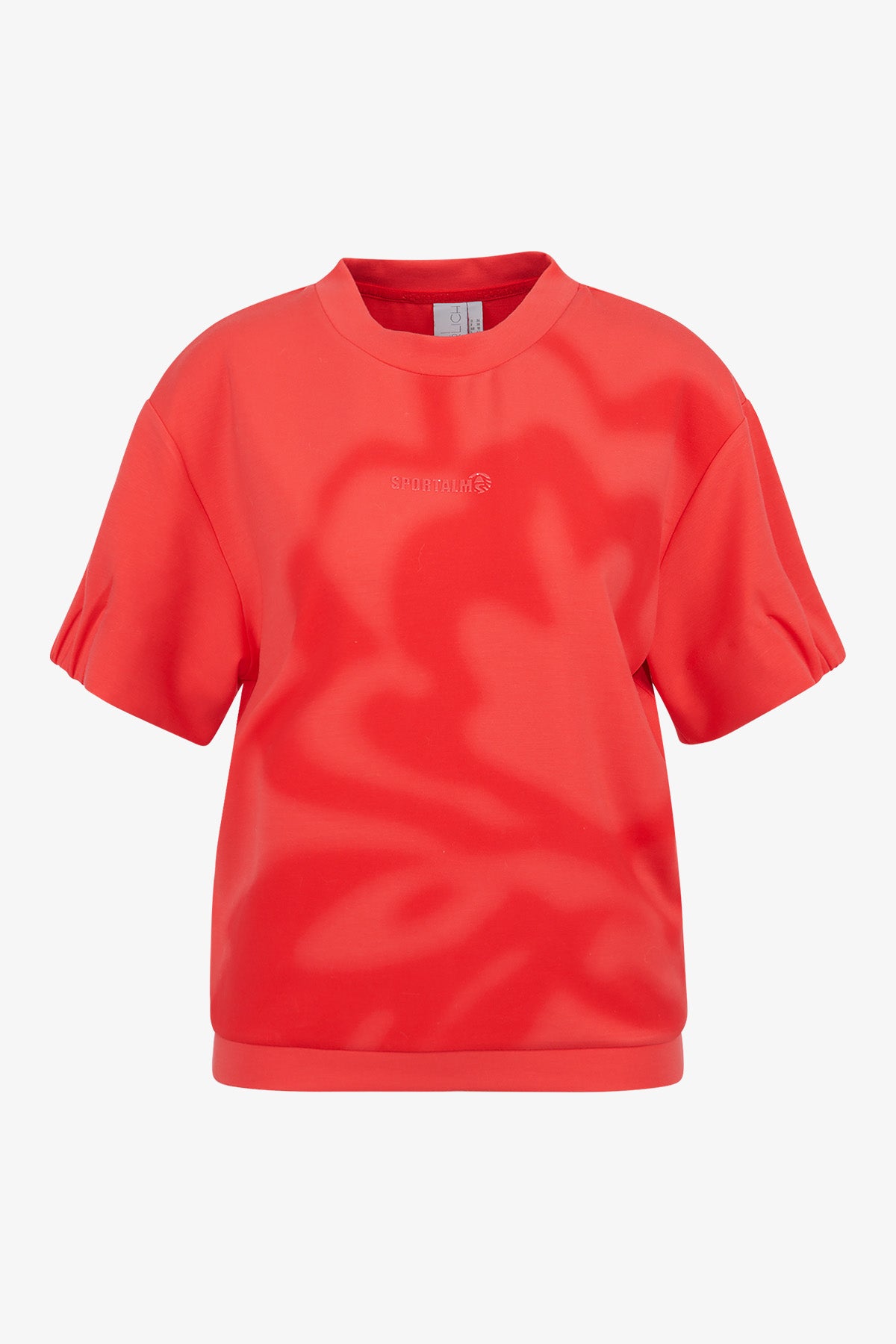 抽象花朵圖案圓領短袖T恤