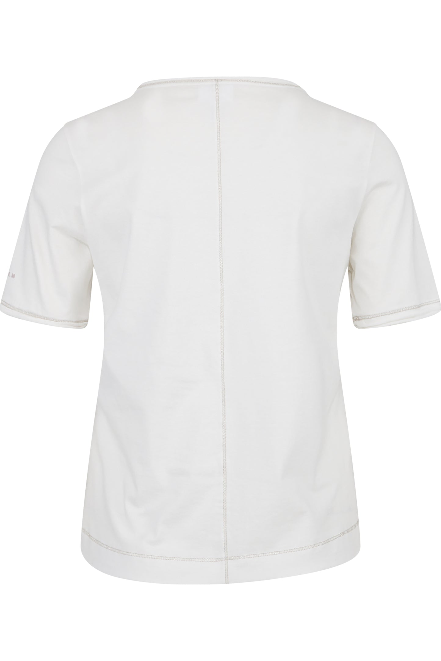 箔印圖案圓領短袖T恤