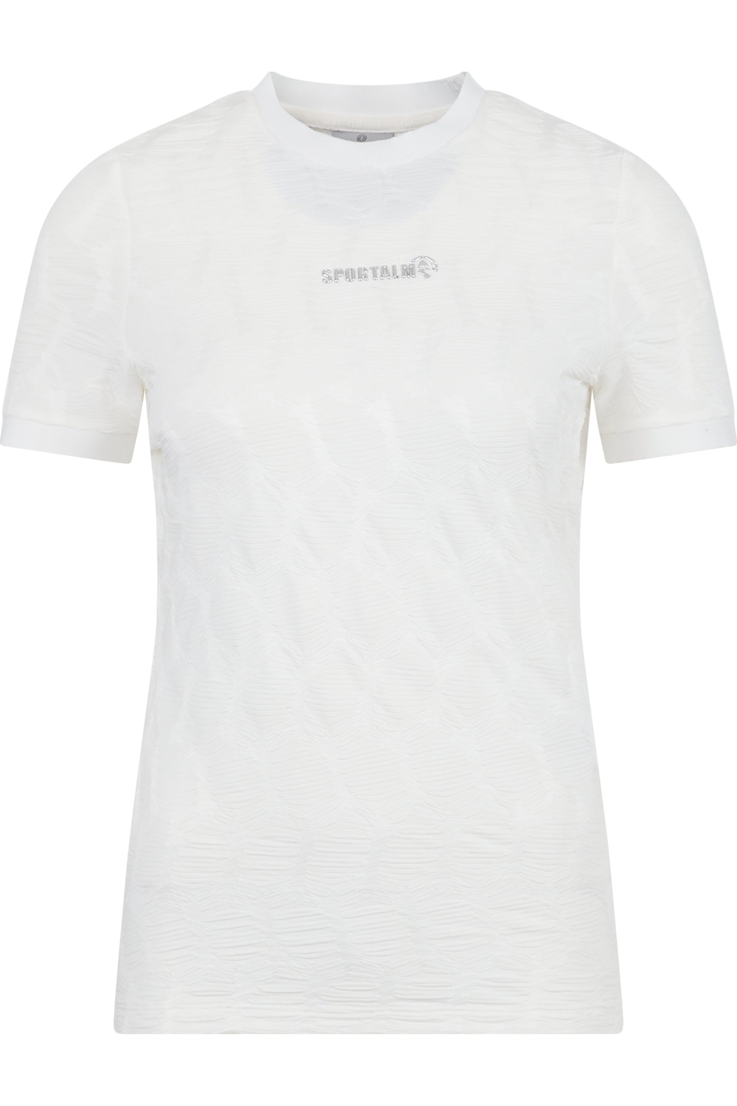 Logo印字幾何紋理圖案短袖T恤